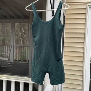 Girlfriend Bike Unitard in moss